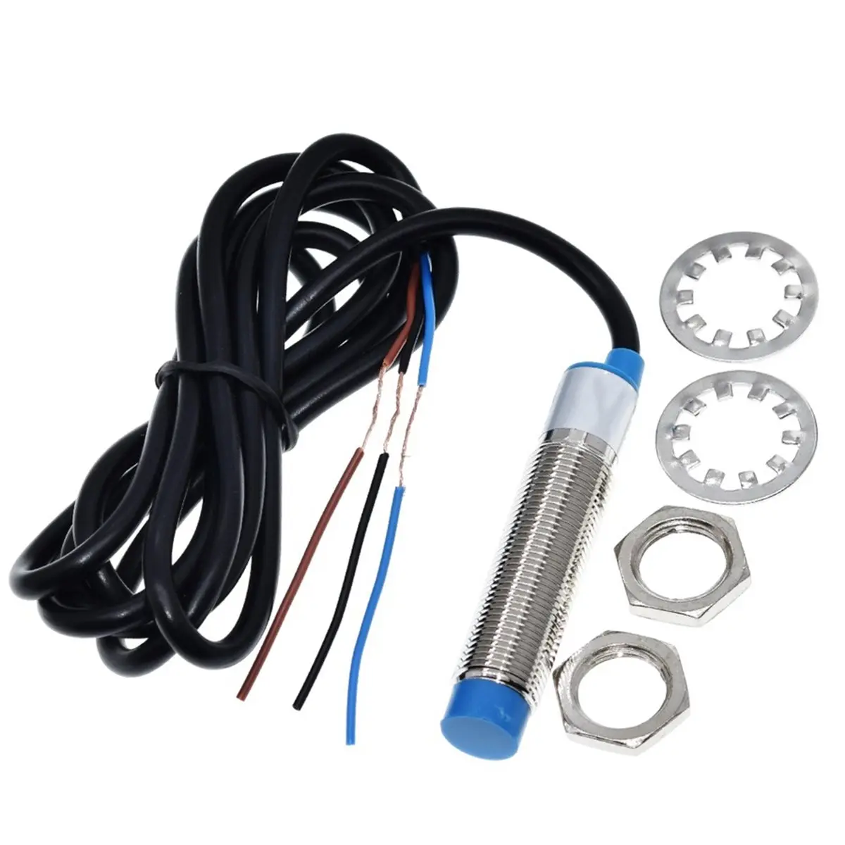 2PCS LJ12A3-4-Z/BX Proximity Switch, NPN NO DC6-36V 4mm Inductive Proximity Sensor Normally Open for 3D Printer