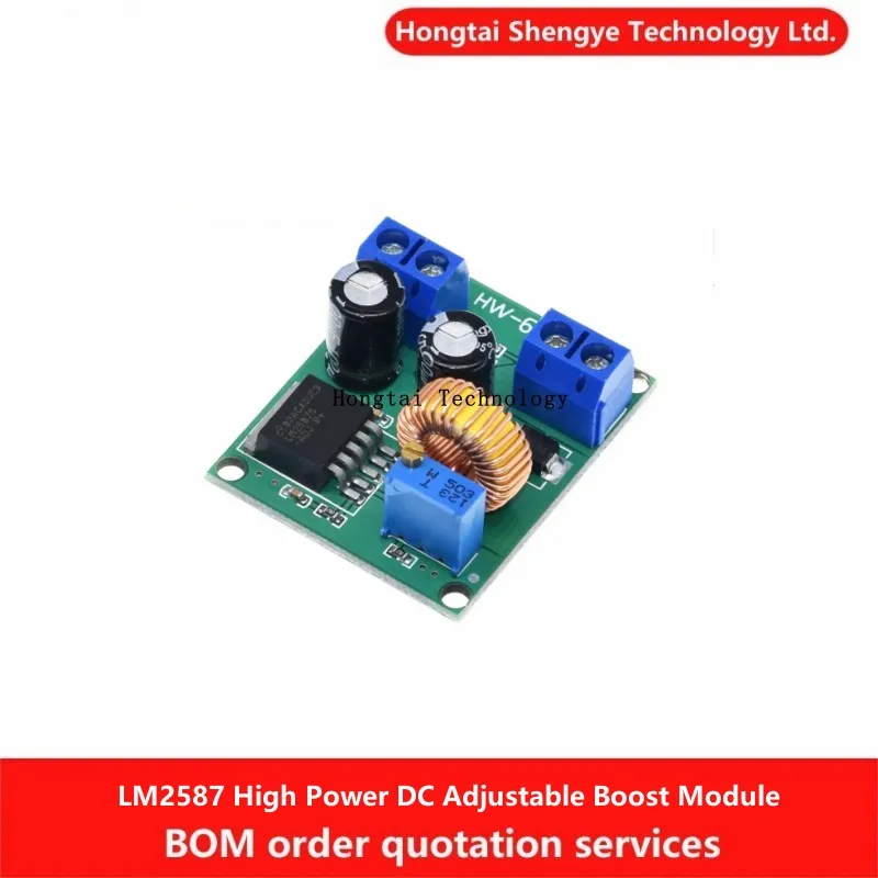 Регулируемый повышающий модуль постоянного тока LM2587 3A, повышающий регулятор высокой мощности, плата питания 3 В, 5 В, 12 В до 19 В, 24 В, 30 В, 36 В