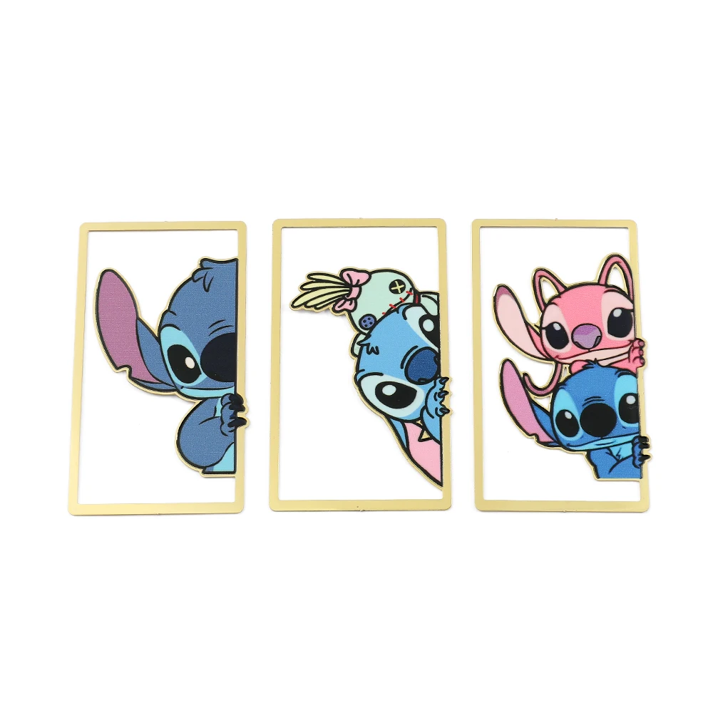 Ohana Stitch Blue Bookmark, Stitch Metal Bookclip Bookmark, Stitch Fans' Learning Stationery, Page Marking Supplies