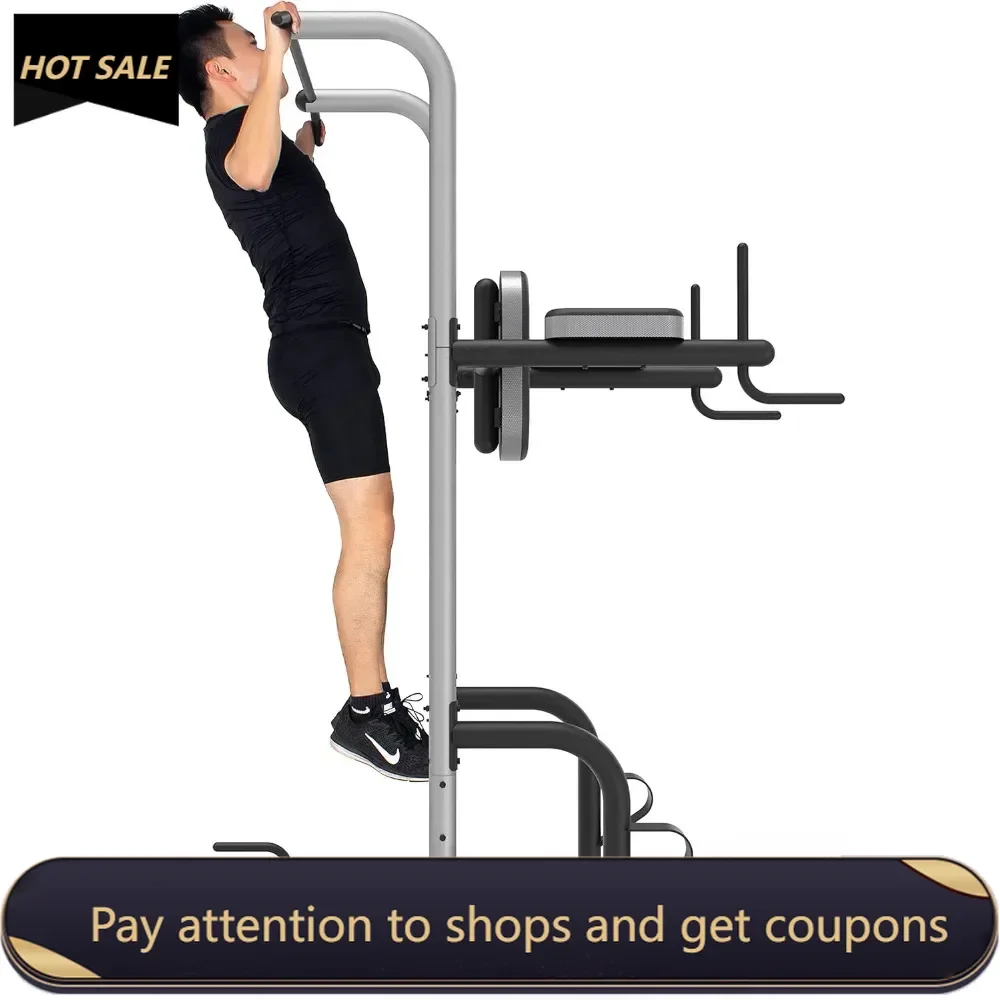 

Multifunction Power Tower Exercise Equipment,Pull Up Dip Station,Height Adjustable for Home Gym Strength Training Fitness