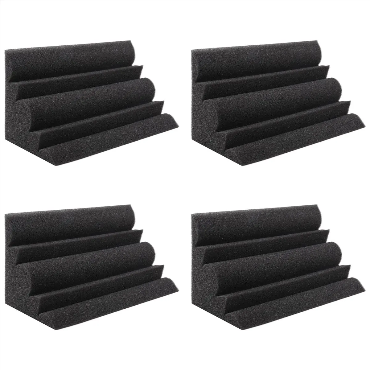 ABME New 4 Pcs Corner Trap Acoustic Panel Studio Sound Absorption Foam 12*12*24cm