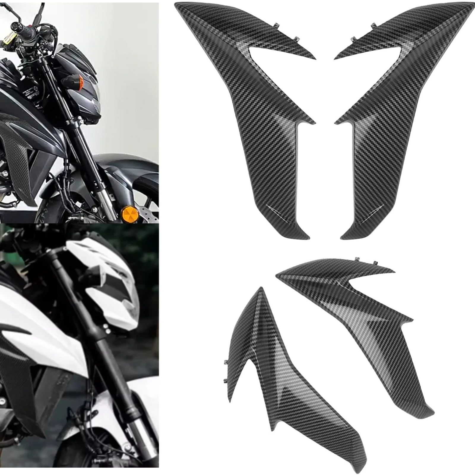 Motorcycle Left Right Fuel Tank Side Covers Radiator Side ABS Covers Fairing Bodywork For Suzuki GSX-S750 GSXS750 GSXS 2017-2023