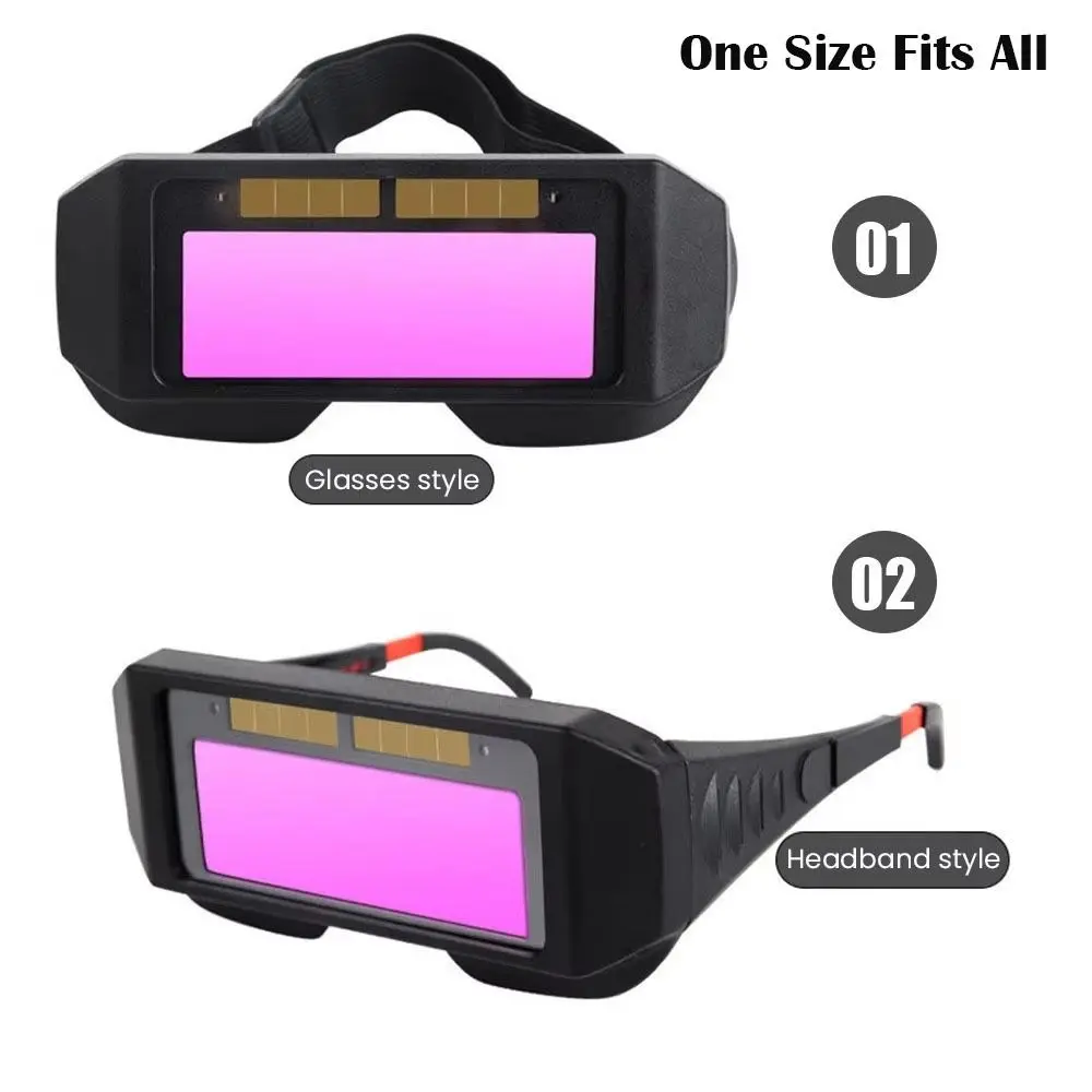 Solar Welding Glasses Auto Dimming Multipurpose UV Protective Goggles Adjustable Band Welding Mask Work Protective Equipment