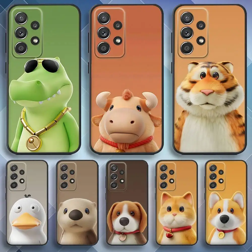 

P-Party Animals Game Phone Case For Samsung S 25,24,23,22,30,21,10,9,Ultra,Plus,Lite,FE,4,5 G Soft Black Case