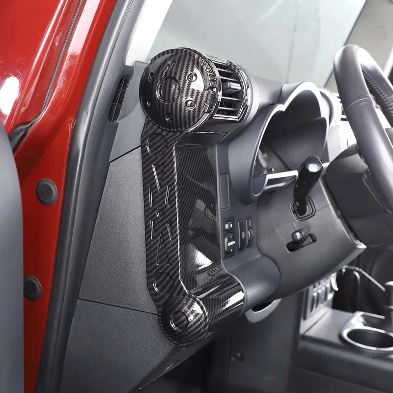 For Toyota FJ Cruiser 07-21 Both Side Air Conditioner Outlet Frame Decoration Cover ABS Carbon Fiber Texture Interior Accessory