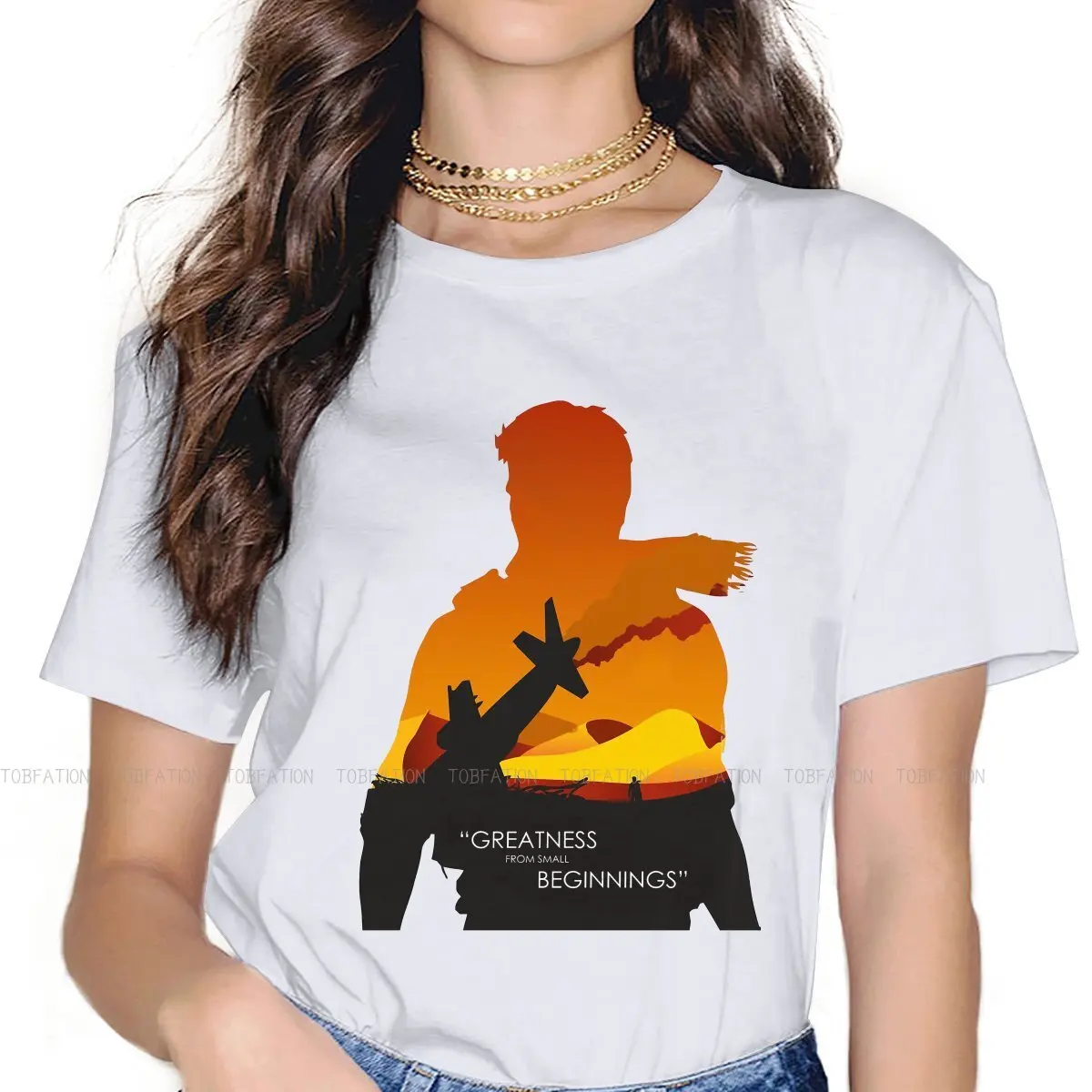 Greatness From Small Beginnings 5XL TShirt Uncharted Ruben Fleischer Nathan Drake Printing Tops Comfortable T Shirt Girl Unique