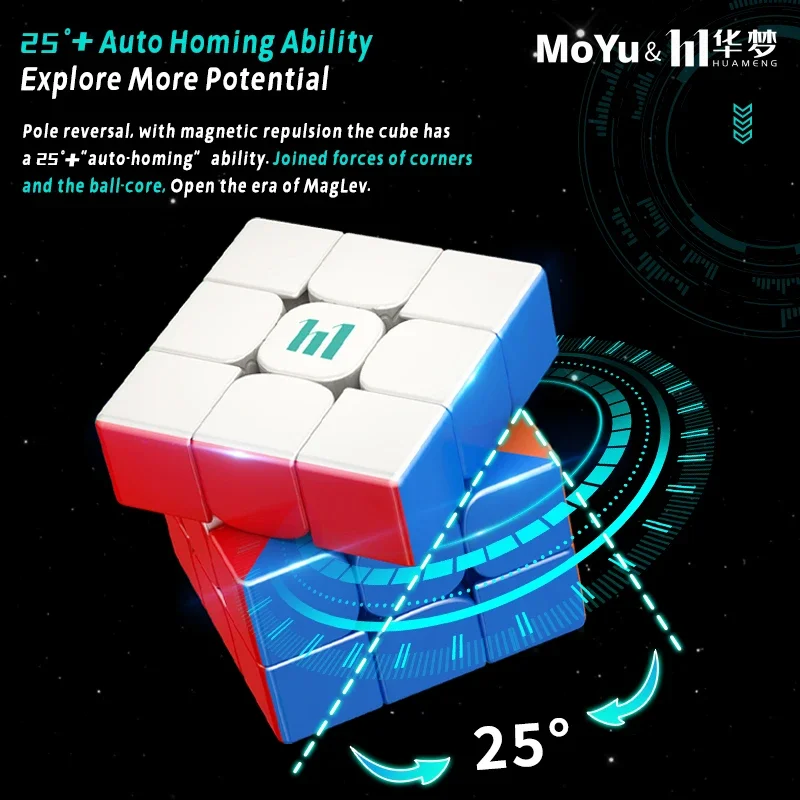 [Picube] MoYu HuaMeng YS3M World Record Design 3x3x3 Core Magnetic Cube Professional Speed 3x3 Cube Cubing Puzzle Toys