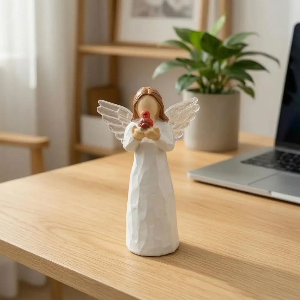 Abstract Angel Statue Resin Angel Figurine Bird Angel Figurine Resin Statue Winged Sculpture Sympathy Remembrance Gift for Loss