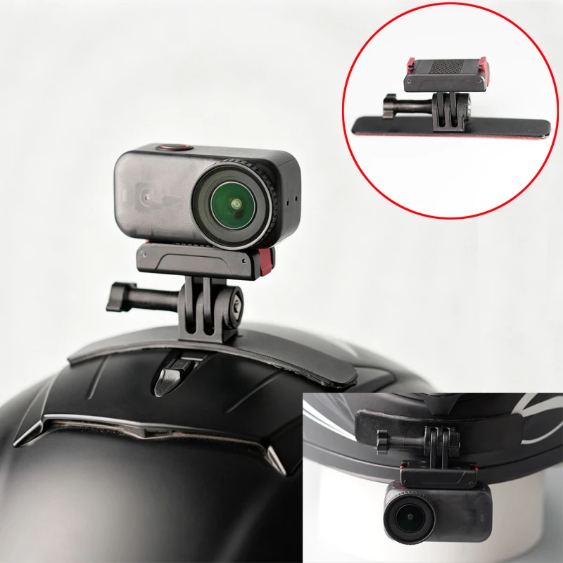 For DJI Osmo Nano Magnetic Helmet Camera Mount 3-Prong Adjustable Angle Bracket POV Accessory for Motorcycle Riding/Touring