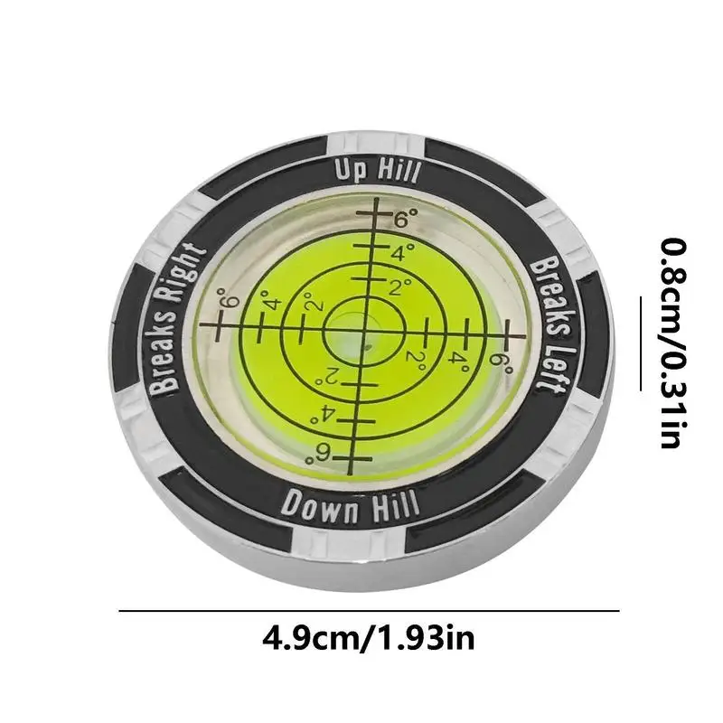 Golf green reader with scale Double-sided golf chip marker Balance Bubble Level Golf Putter Assist Golf accessories