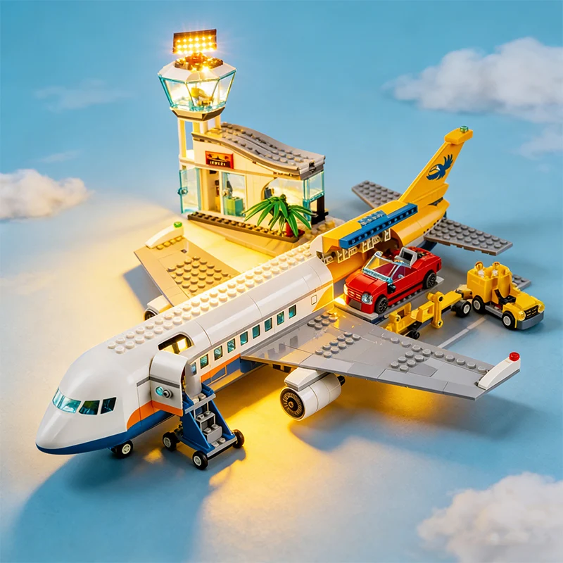 

Новинка! Городской аэропорт: Конструктор-модель самолета из строительных блоков. Развивающая игрушка для детей. Подарок. 60262