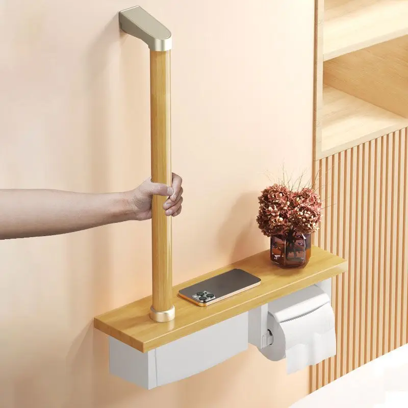 

Toilet tissue holder, tissue box waterproof belt, solid wood armrest, shelf, storage box, roll paper tube, toilet paper holder.