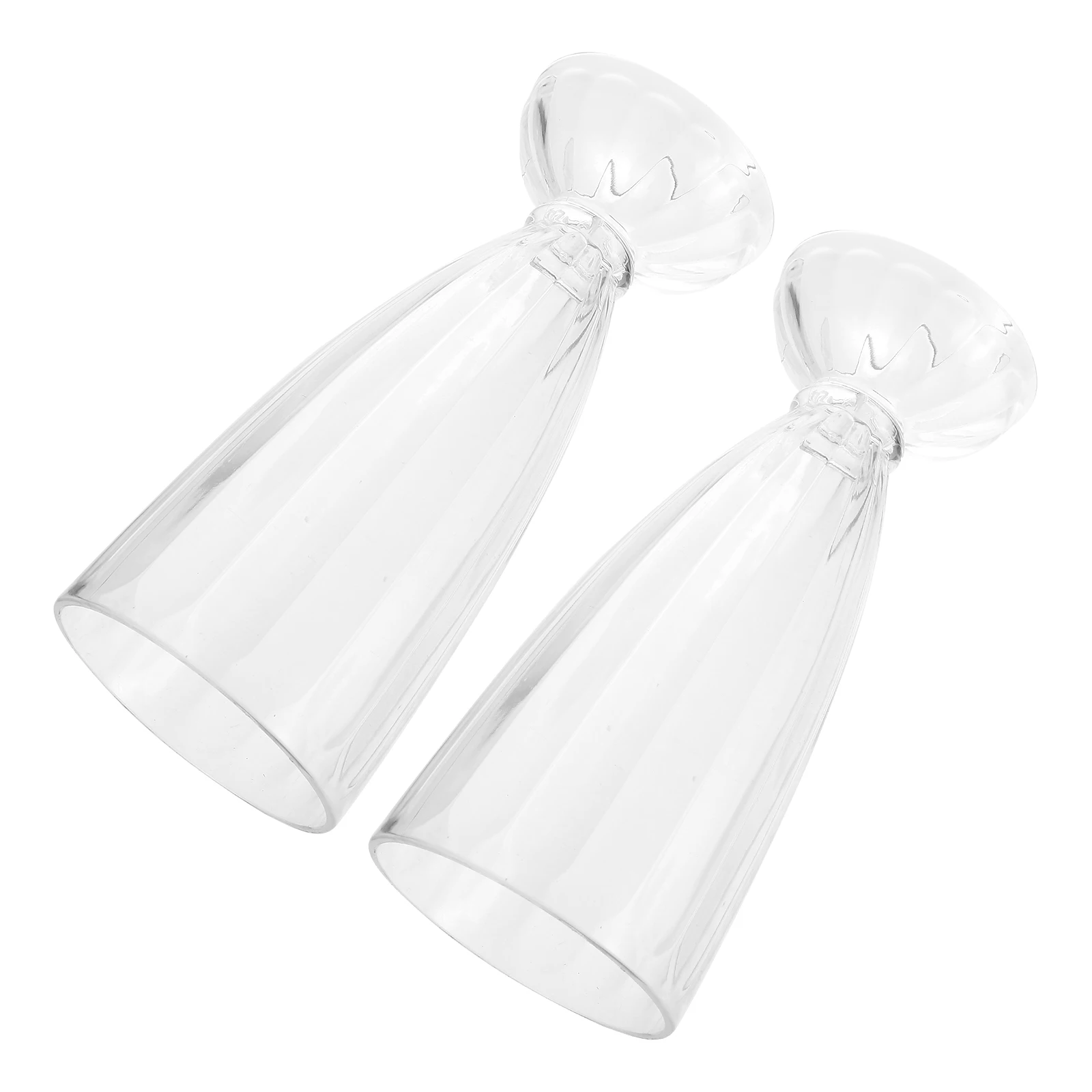 

2 Pcs Acrylic Milk Tea Cup Clear Juice Mug Drinkware Smooth Easy Clean Tumbler Bar Glass
