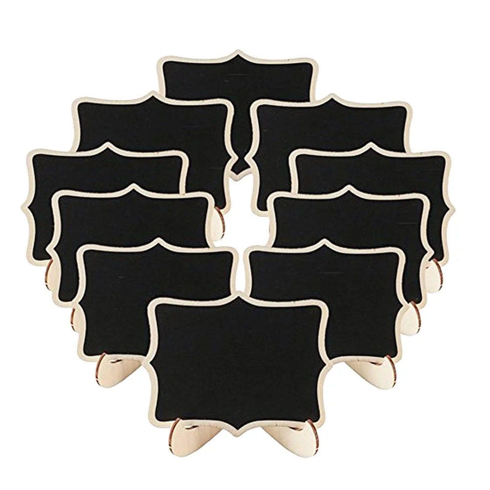 12pcs Mini Chalkboard Blackboard Message Board Decorative Display Stand For Wedding Party Kids Shop Sign Label Desktop Organizer