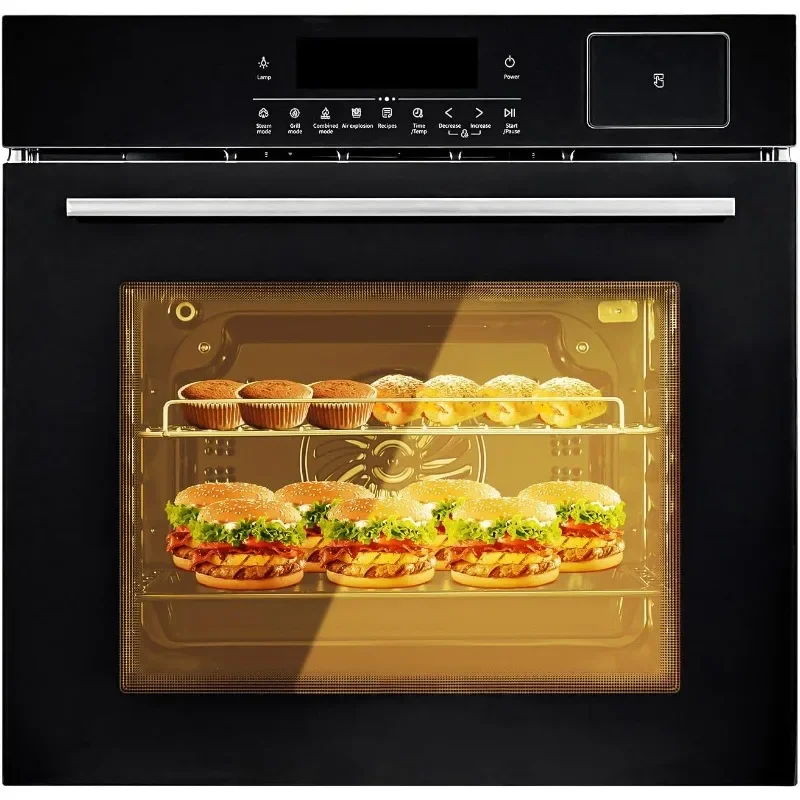 

Single Wall Oven Electric Ovens Automatic Recipes Convection Built-in Oven, Control, Kitchen supplies