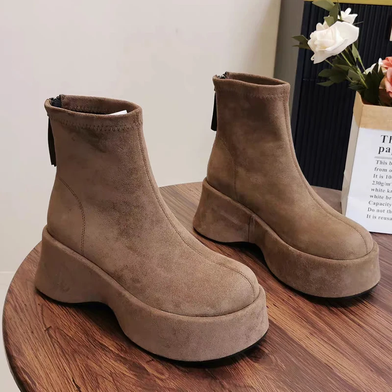 

Женские ботильоны, модные зимние ботинки на платформе, дизайнерские зимние женские ботинки, платье в стиле ретро, женские ботинки Botas 202, прогулочные женские ботинки Zapatos