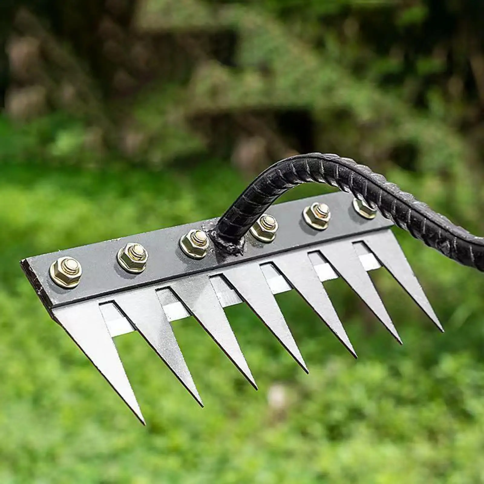 Garten-Unkrautrechen, robustes Handwerkzeug, Gartenrechen aus Metall, einfach zu bedienen, robust, vielseitig, praktisch, für Gartenarbeit, Hof, Hausbesitzer