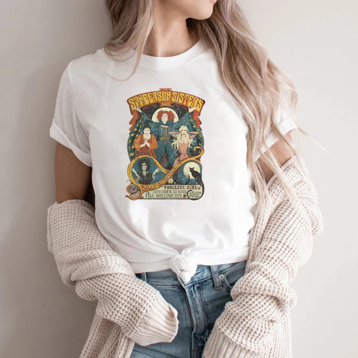 witch sisters Hocus Pocus Halloween Shirt Classic Retro Fall Tee Witch Shirt Vintage Cult Tshirt Gift for Movie Lovers