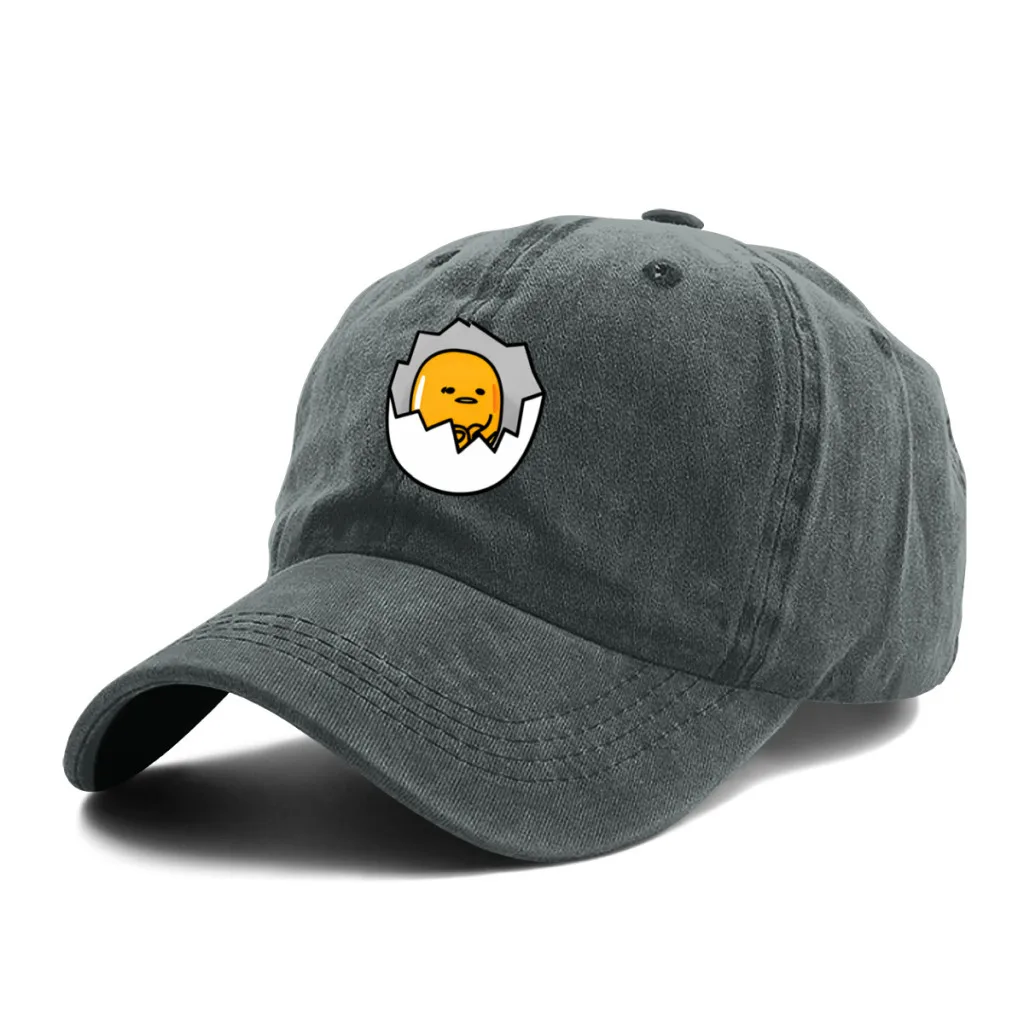 

G-Gudetama Unisex Washed Cotton Cap Mountain Baseball Cap Adjustable Casual Outdoor Streetwear Sports Hat