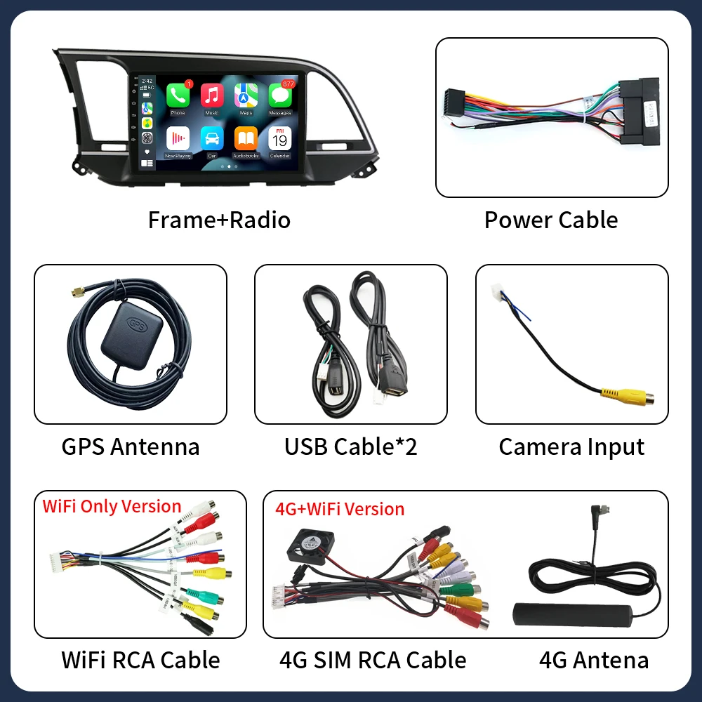 Car Radio Android 16 For Hyundai Elantra Avante AD 2015 ~ 2021 2016-2018  Head Unit GPS DSP 5G LTE QLED Multimedia DVD view 6