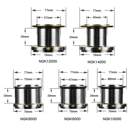 Okuma Stor Roterande Fisketrumma 8000 9000 10000 12000 14000 Trumbroms 20KG Stark Trumma Hjul För Sötvattensfiske 12 best sales Okuma-rulle - №5