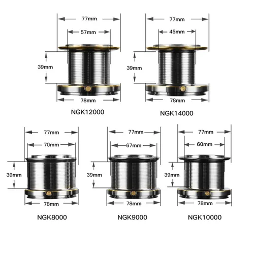 Imagen 2 del producto Carrete de Pesca giratorio grande OKUMA 8000-14000 9000 10000 12000 arrastre máximo 20KG carrete de mar línea libre Pesca de peces de agua dulce y salada