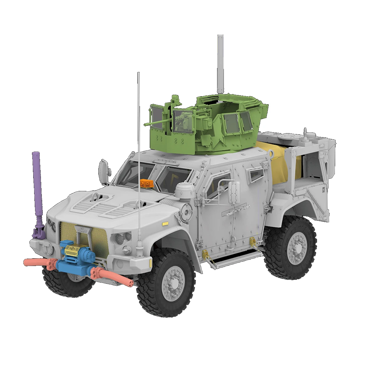 نموذج جديد من رايفيلد تجميع السيارة 1/35 Usmc Jltv M1278A1 حامل البنادق الثقيلة Hgc نموذج التجميع RM-5149 لعبة مخصصة غير ملونة هدايا