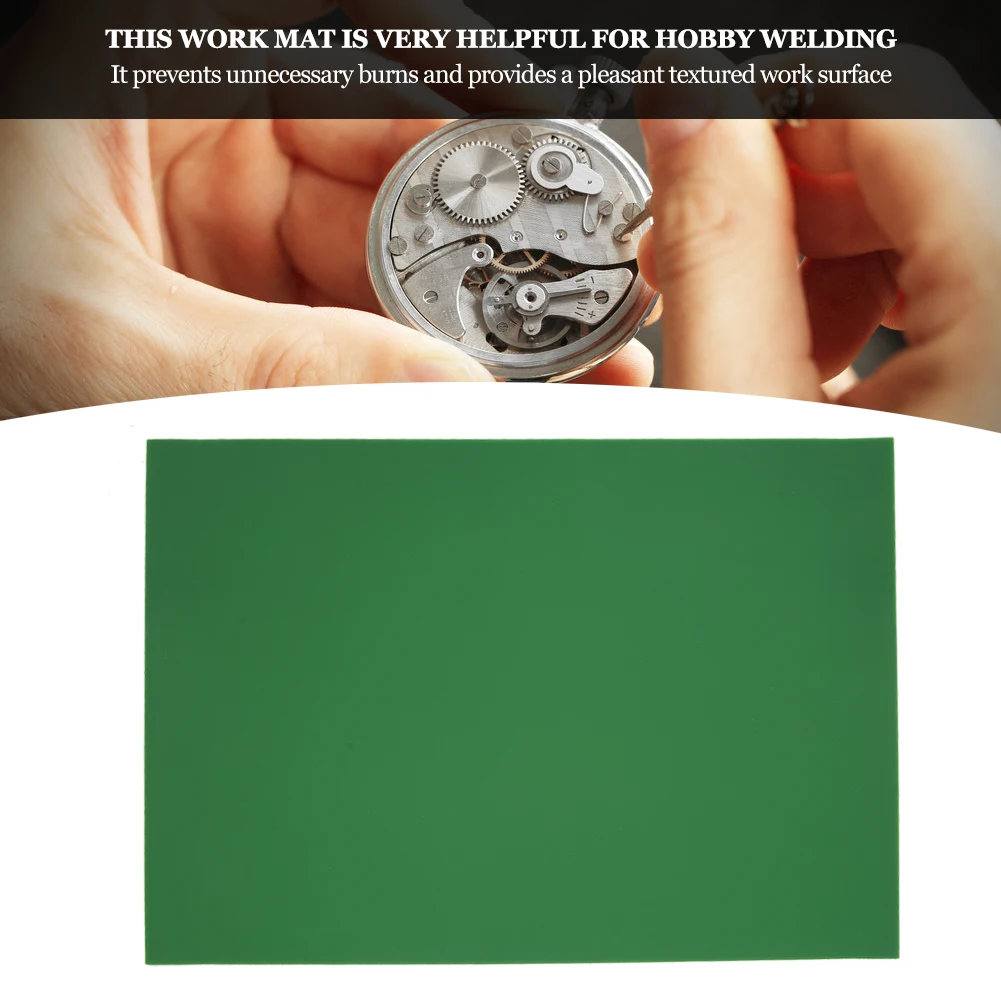 Heat‑Resistant Watch Repair Work Pad Watchmaker Soldering Station Mat (34 x 24cm Green)