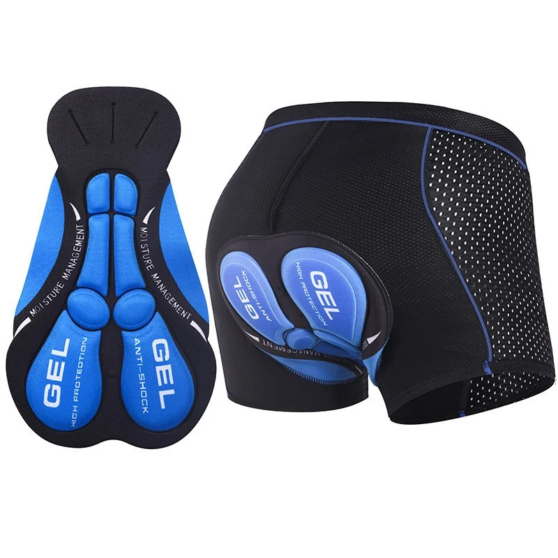 Fahrradshorts für Herren, atmungsaktive Mesh-Fahrradunterwäsche, 5D-Gel-Polsterung, stoßdämpfende MTB-Fahrradshorts, Fahrradbekleidung