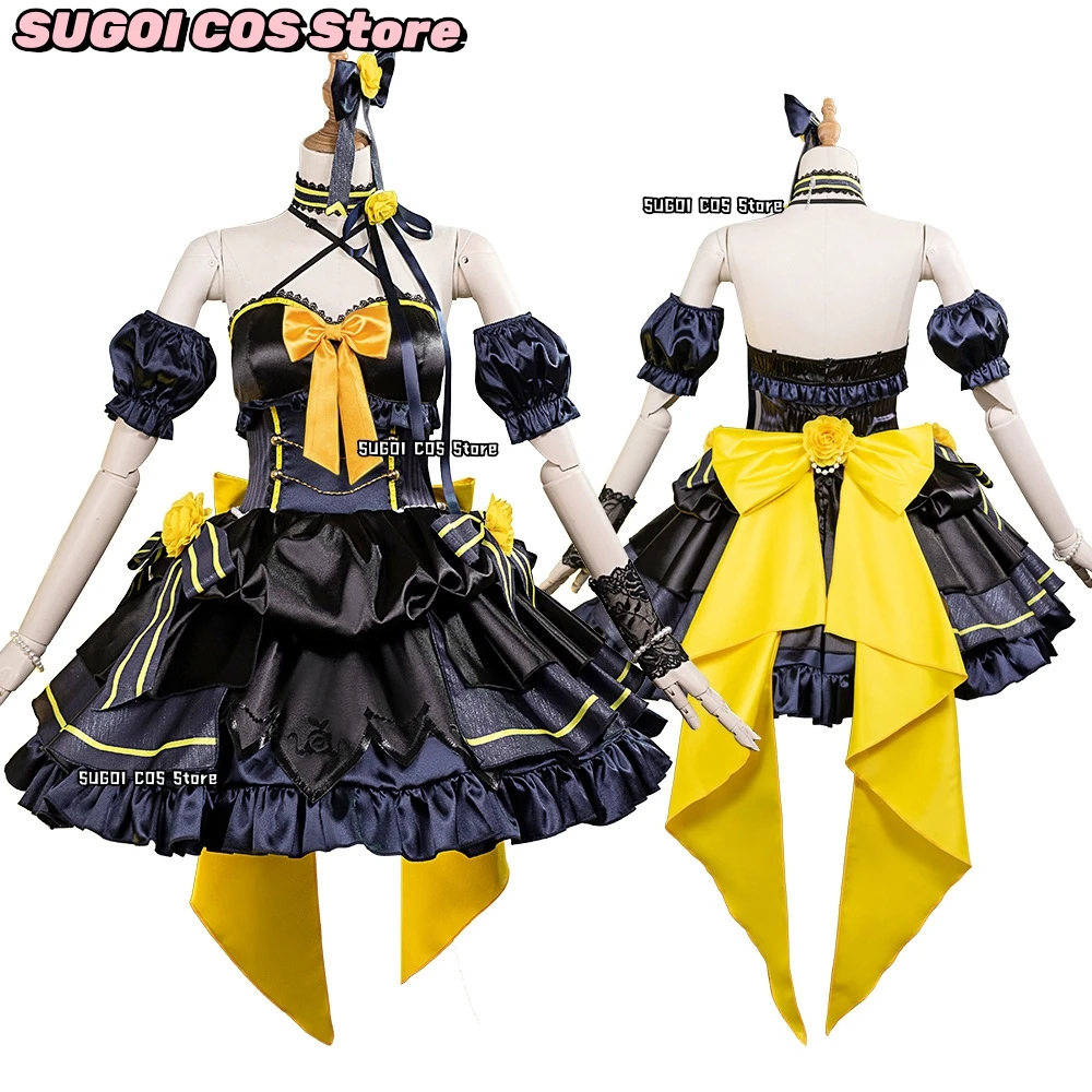 Anime LoveLive! Nijigasaki High School Idol Club Nakasu Kasumi Cosplay Costume Demon Group Goth Lolita Dress Wig Woman Party Set
