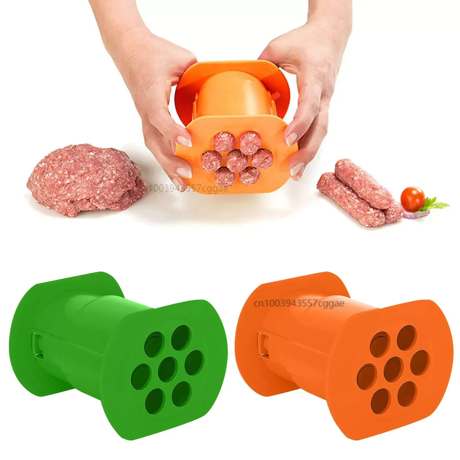 One Press Cevapcici Maker Kitchen Hot Dog Burger Meat Sausage Handmade Gadget Multi-functional Home Sausage Meat Strip Squeezer