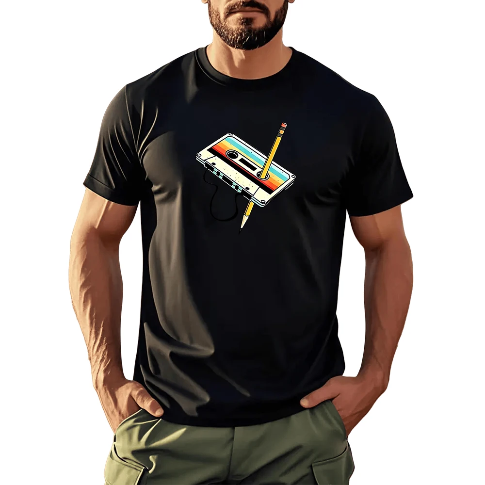 

Men's Summer Essentials 100% Polyester Printed Oversized T Shirt Quick Dry Breathable Round Neck Short Sleeve Running T Shirt