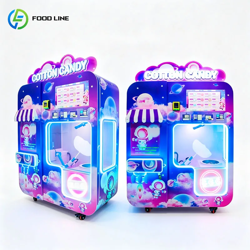 Cotton Candy Vending Machine Intelligent Candy Maker Equipment Smart Retail Solution Customized