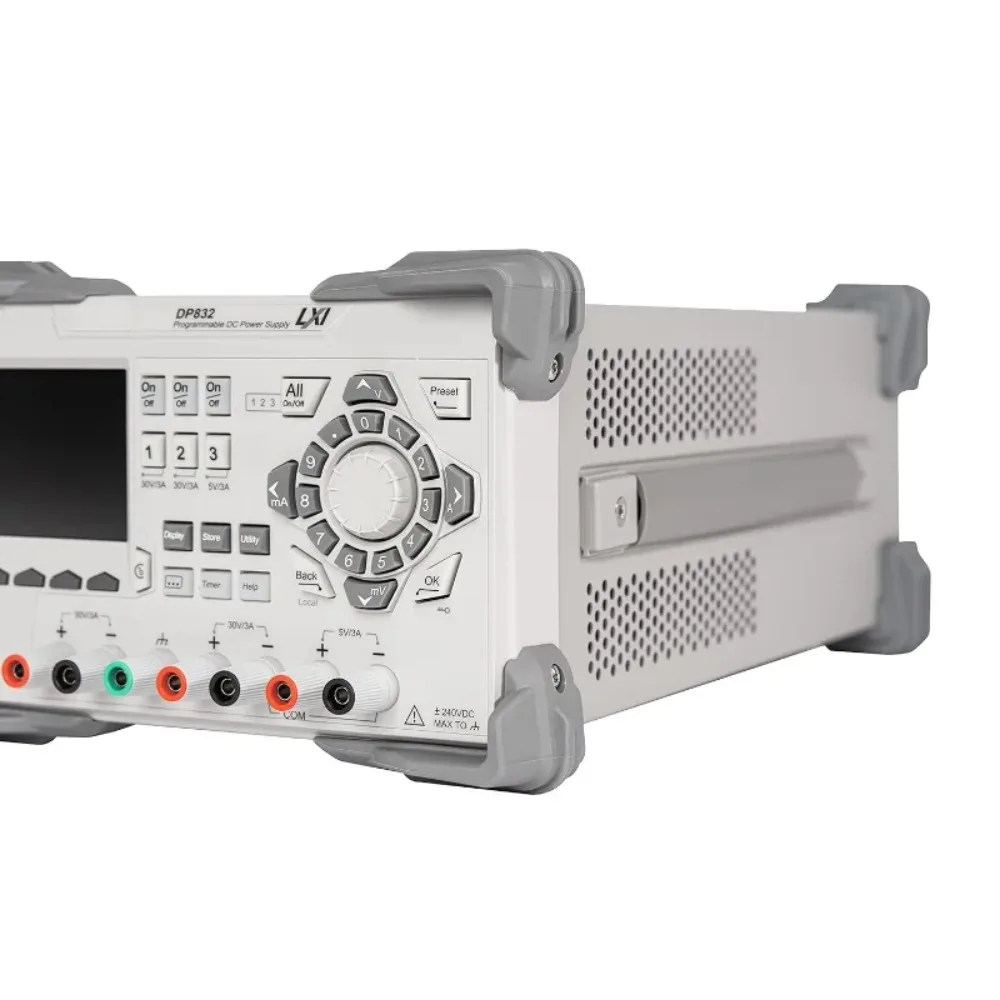 مصادر الطاقة-DP832 مصدر طاقة تيار مستمر خطي قابل للبرمجة، 3 قنوات، طاقة إجمالية 195 وات، نطاق إخراج أقصى 30 فولت/3 أمبير | |   30 فولت/3 أمبير، 5 فولت/أ