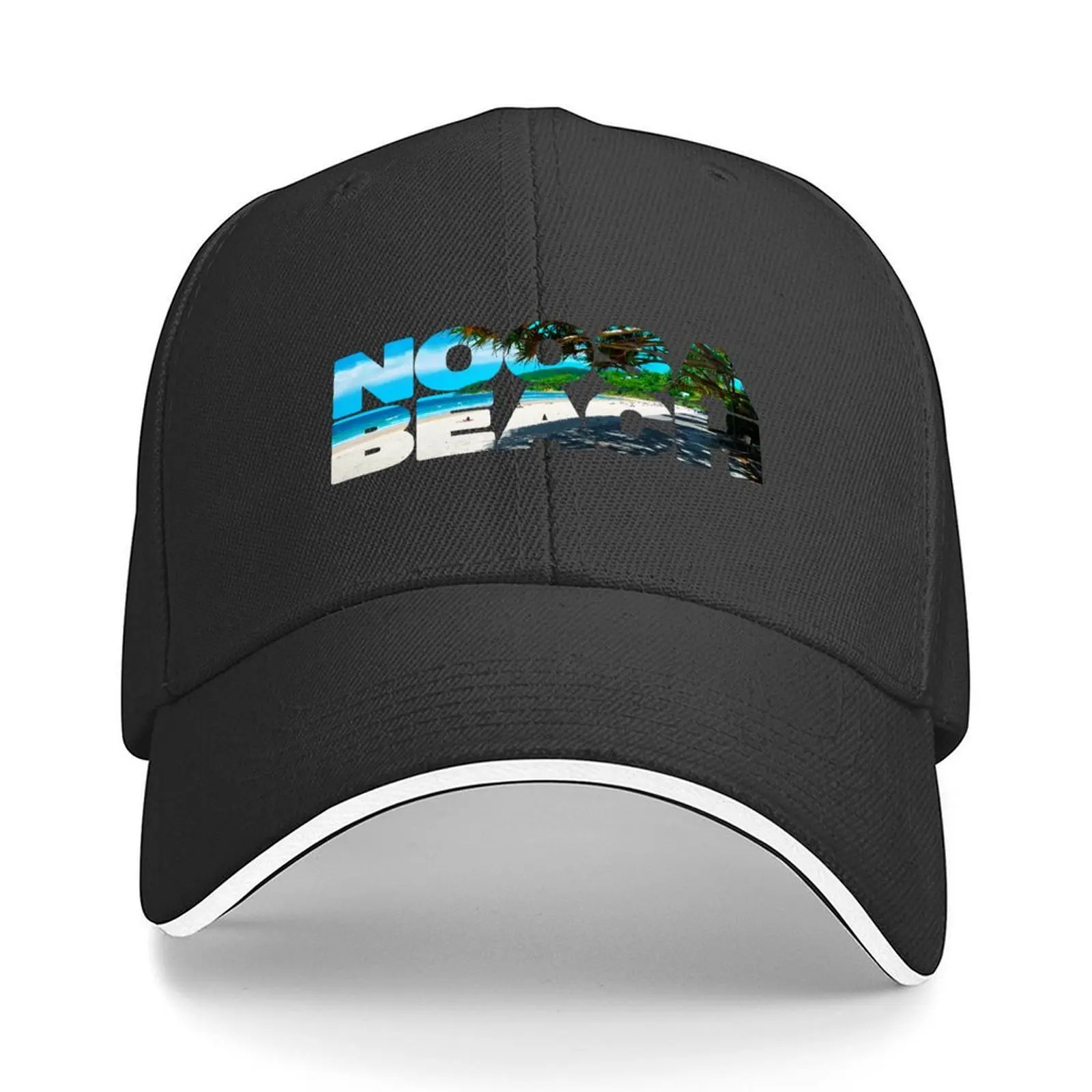

NOOSA BEACH - Sunshine Coast, Queensland Baseball Cap Funny hats Vintage Big Size Hat Luxury Brand Men's Women's