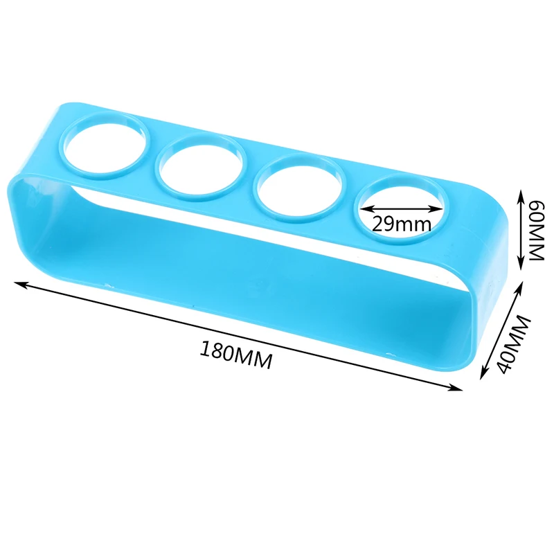 Plastic test tube rack 4 holes holder support lab test tube stand shelf 29mm