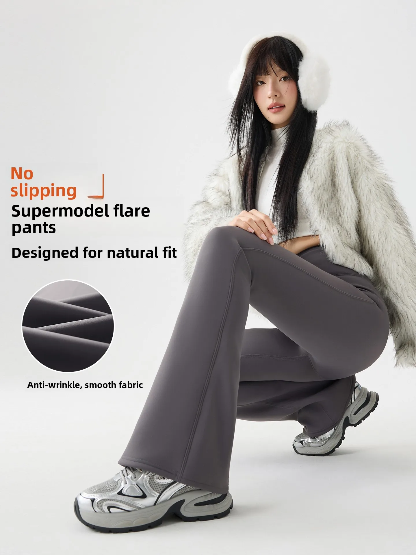 تمديد Fce اصطف مايكرو متوهج اليوغا السراويل النسائية 2025 جديد الخريف الشتاء ملابس خارجية عالية الخصر الصالة الرياضية السراويل arkskin Flar...