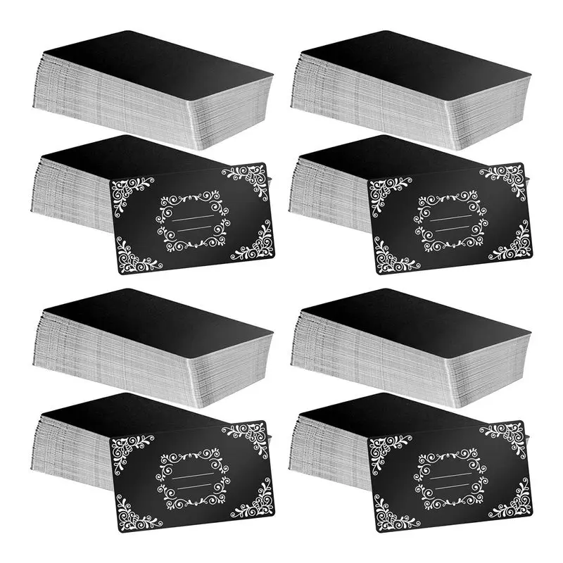 

VEHO-400 Pcs Metal Engraving Blanks Aluminum Sheet Laser Engraving Business Card Engraving DIY Gift Cards, Matte Black