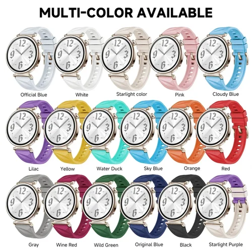 Imagen 2 del producto Correa de silicona de 18mm para Huawei Watch GT5 41mm GT5 Pro 42mm pulsera de repuesto para Huawei GT4 41mm pulsera de mujer