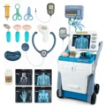 Blue medical cart