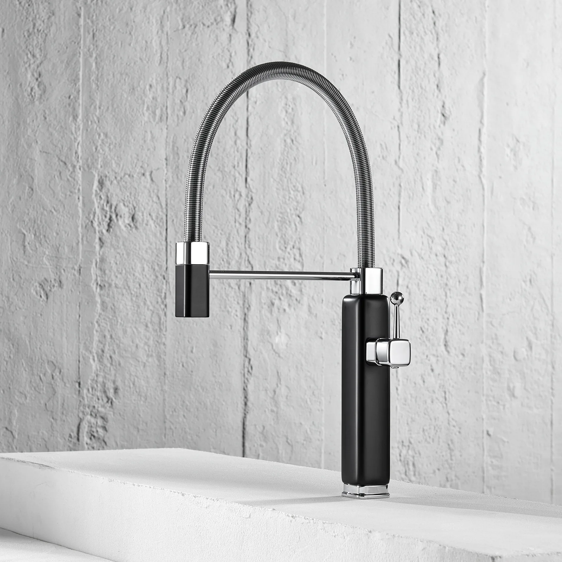 

Italian style universal pull-out kitchen, rotatable and retractable vegetable basin sink, hot and cold copper faucet