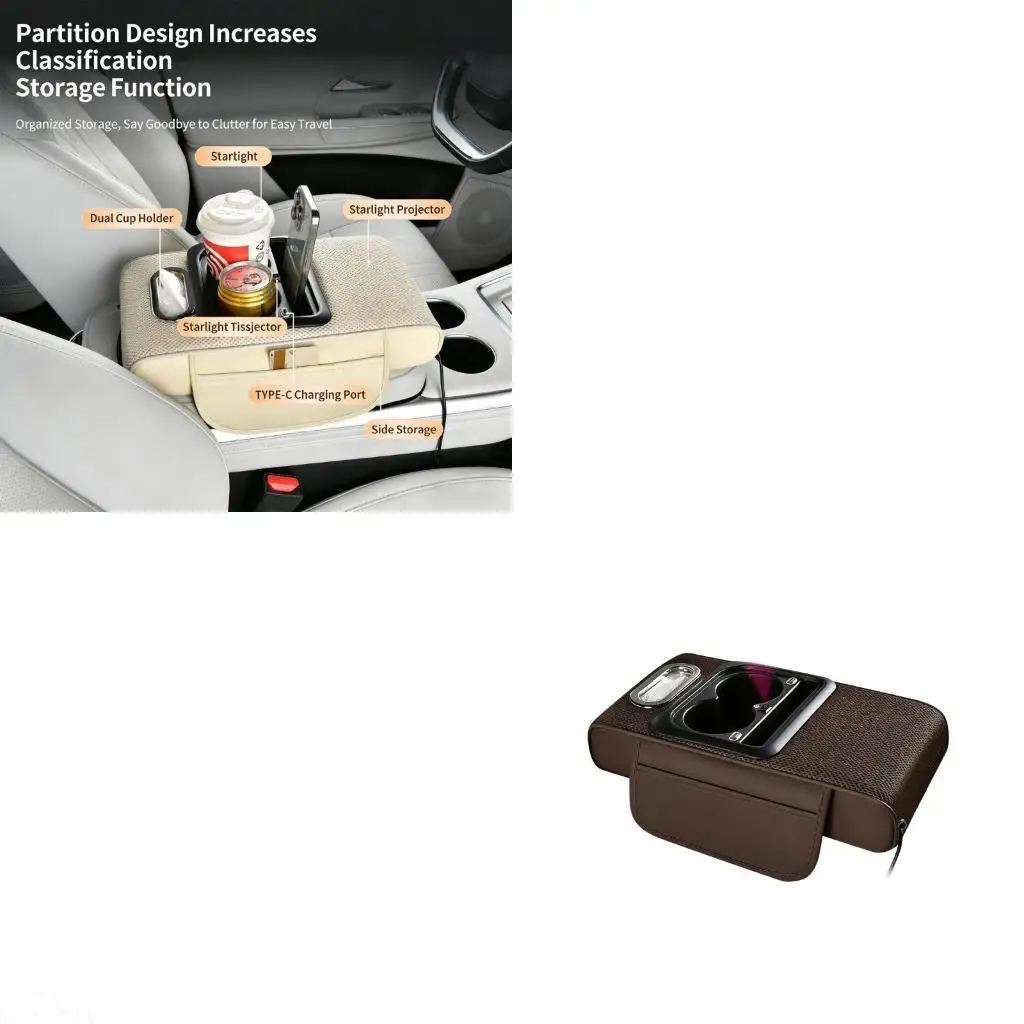

G7NA Practical Car Console Mat Including Evening light And Ergonomic Support