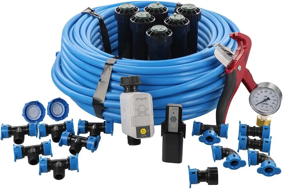 

50022 Medium-Area 1-Zone All-in-One Automatic Watering System with B-hyve Smart Hose Watering Timer and B-hyve Smart Wi-Fi Hub