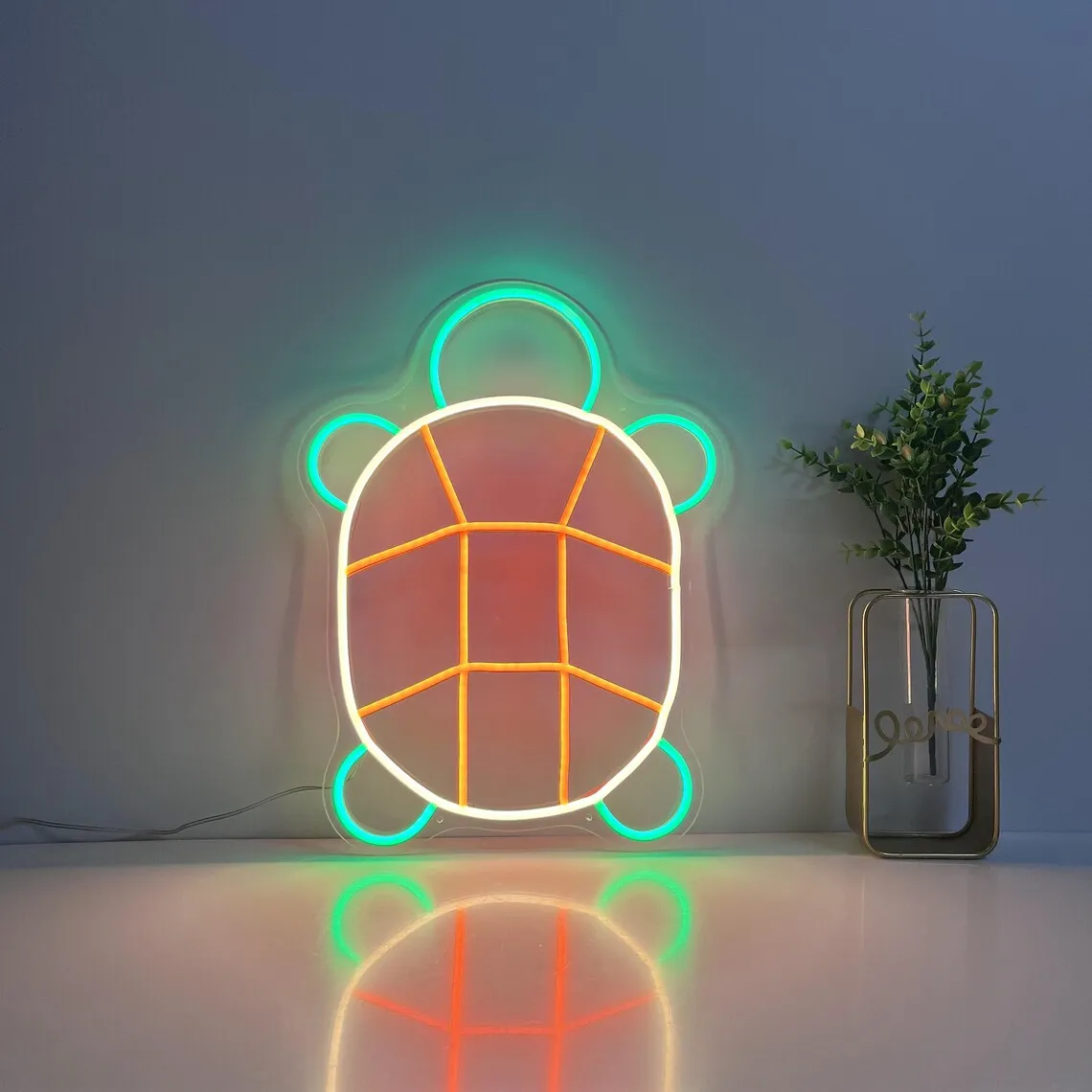 Imagem -05 - Turtle Neon Sign Led Light Clube Bonito Restaurante Bar Loja Festa Animação Animal Quarto de Crianças Home Art Wall Decor Lamp Presente