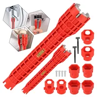 for Toilet, Sink, Bathroom, Kitchen 14-in-1 Multi-functional Wrench Plumbing Installation and Repairs Faucet Removal Tool