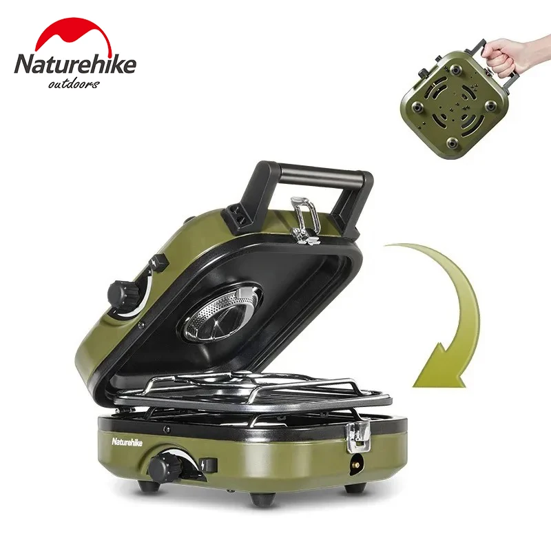 Naturehike Folding Double Gas Furnace Outdoor Portable Cookware Camping Gas Burner Cooking Stove