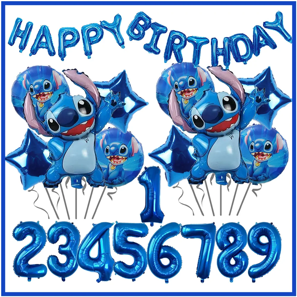 

Disney Stitch Balloons Lilo & Stitch Birthday Party Decorations Supplies Child Gifts Foil Balloon Set Boy Girl Favorite Toy