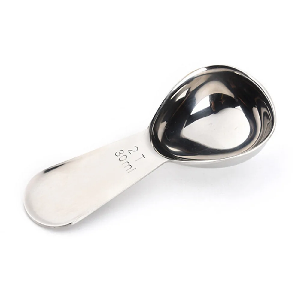 

2 Pcs Coffee Scoops Stainless Steel 15ML 30ML Measuring Spoon Mini Sized Spoons Kitchen Scale Tools Easy Storage Gifts