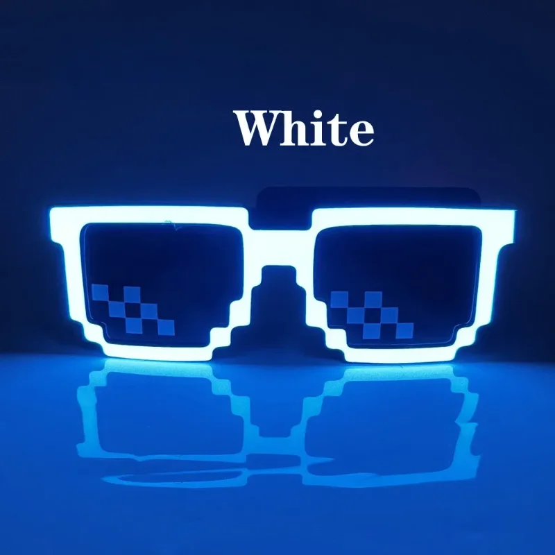 New Mosaic Decoration Glasses Neon Led Festival Accessories Party Favors Party Sunglasses Glow in The Dark Kids Toy Gift 선글라스