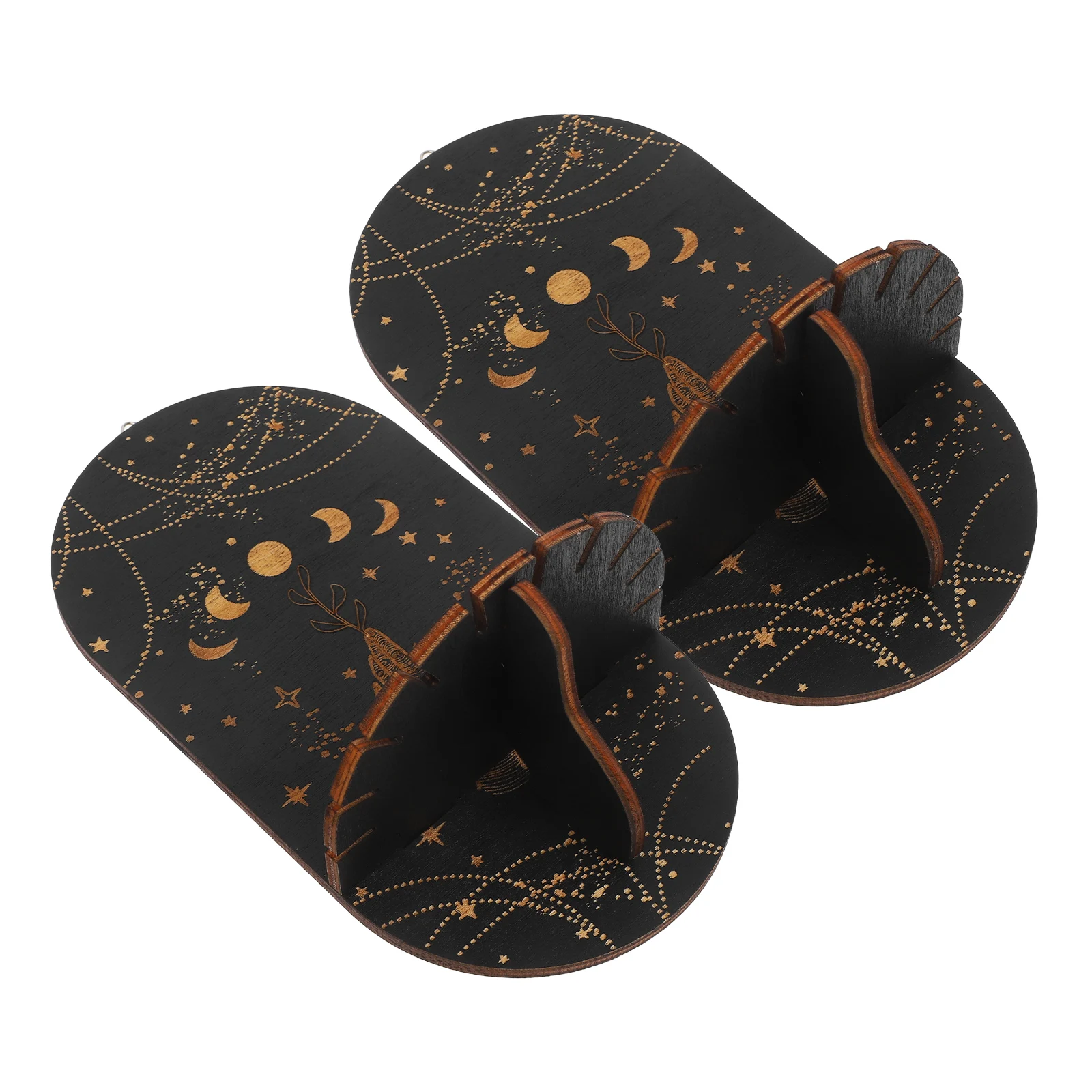 

2Pcs Crystal Case Phase Storage Rack Rustic Black Crystal Storage Stand Phase Home Boho Display Sun Essential Sphere Style